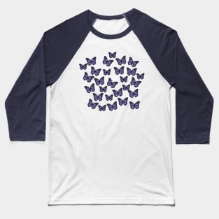 Aesthetic Purple Butterflies Baseball T-Shirt